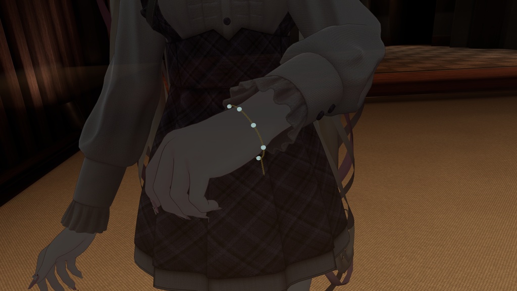 【期間限定無料】パールブレスレット【VRChat想定】