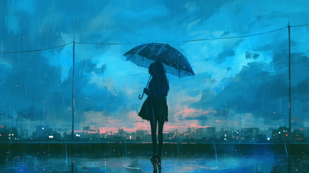 雨とピアノのヒーリングミュージック　BGMなどに