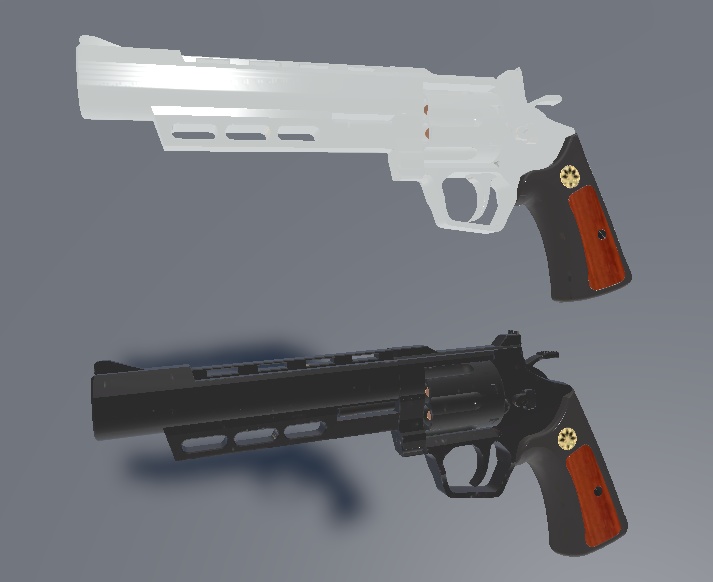 VRC向けリボルバー【Large Caliber Revolver-Hydra】※専用アニメーション付き