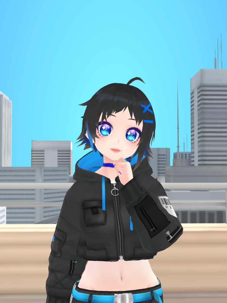 修正版【VRoid用】ジップパーカーショート.ver【テクスチャ】