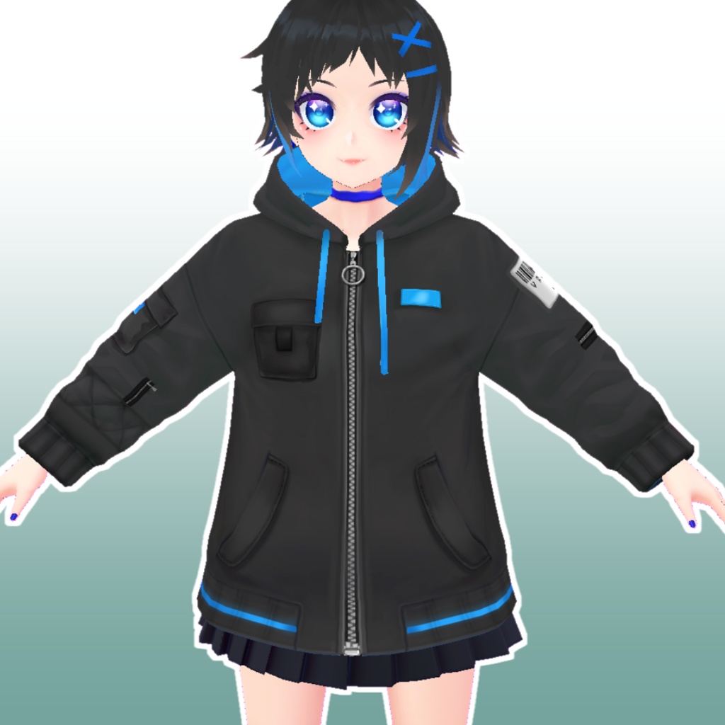 【VRoid用】ジップパーカー【テクスチャ】