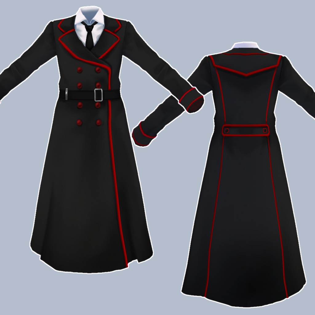 【VRoid用】ロングコート【テクスチャ】