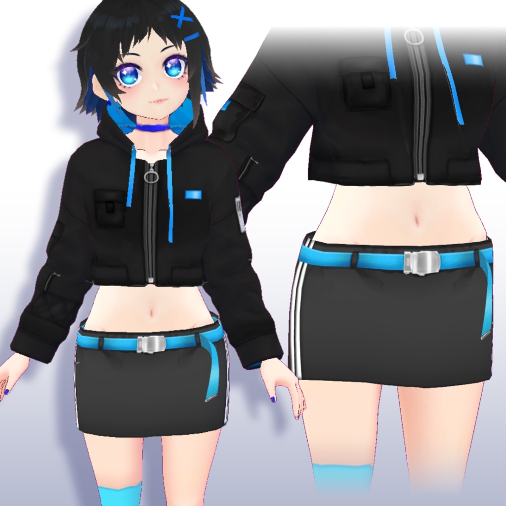 無料【VRoid用】スポーティスカート【テクスチャ】