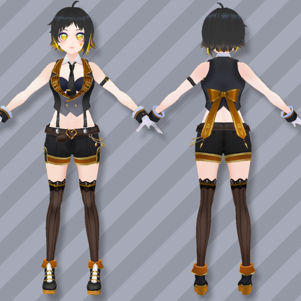 【正式版VRoid対応】ゴシックトランプコーデ【テクスチャ】