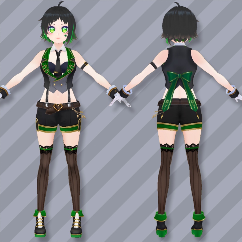 【正式版VRoid対応】ゴシックトランプコーデ【テクスチャ】