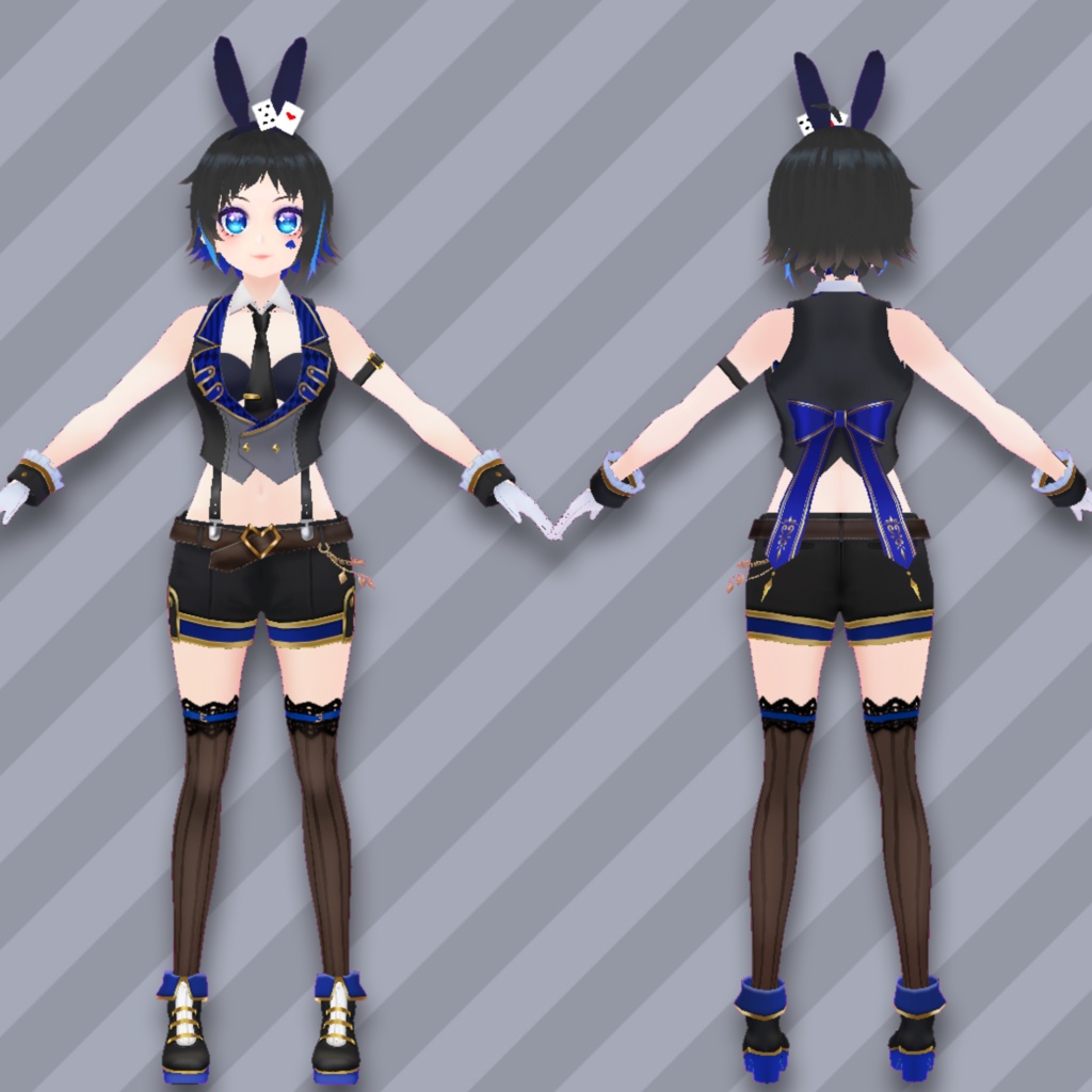 【正式版VRoid対応】ゴシックトランプコーデ【テクスチャ】