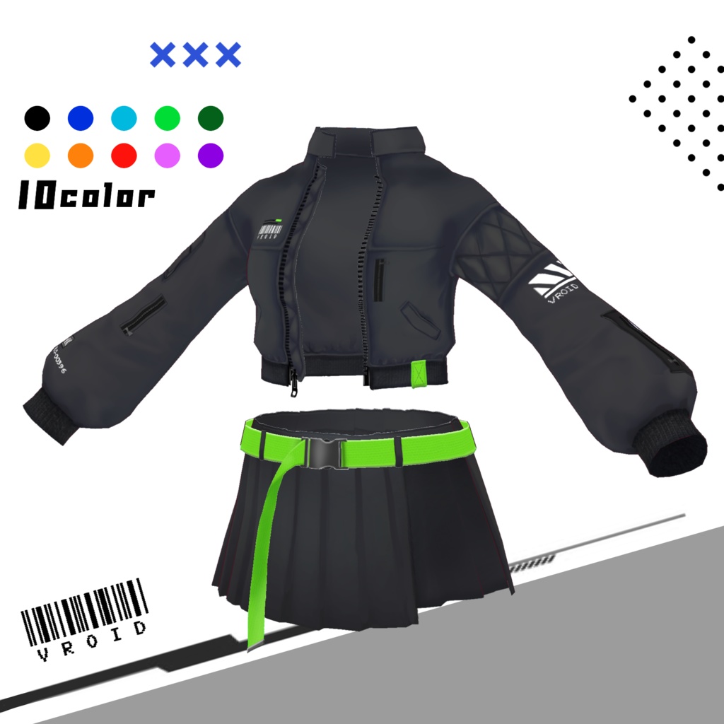 【正式版VRoid対応】サイバーパンクセット ‐cyberpunkset‐【テクスチャ】