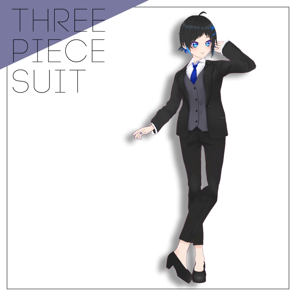 【β版VRoid用テクスチャ】スリーピーススーツセット