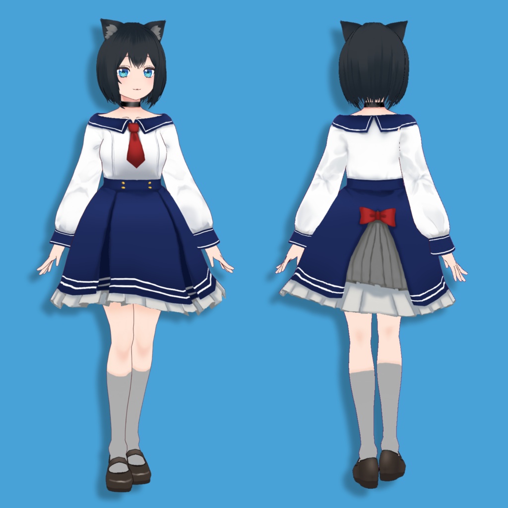 【3Dモデル】黒井マオ【β版VRoid製VRMモデル】