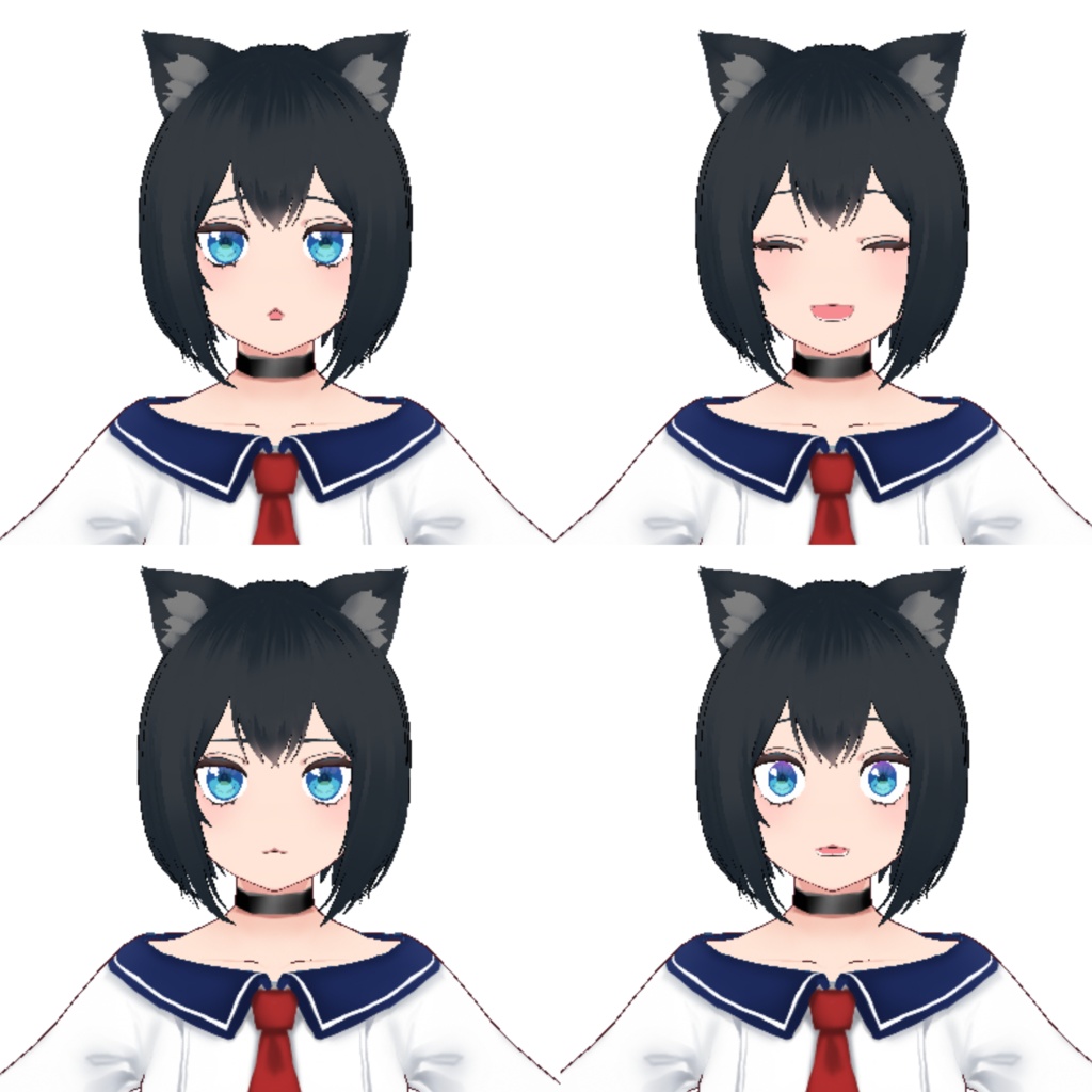 【3Dモデル】黒井マオ【β版VRoid製VRMモデル】