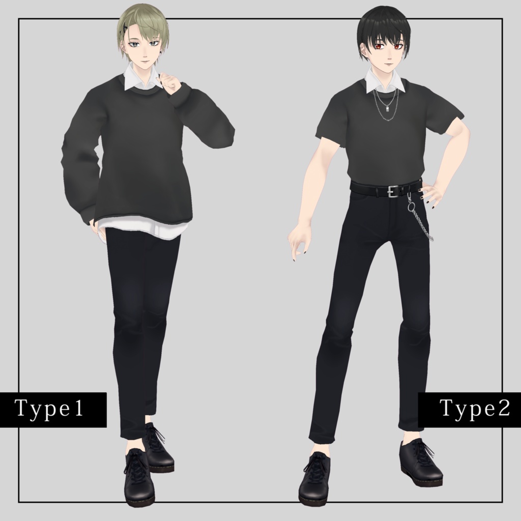 【正式版VRoidモデル】理人くん【VRM、.vroidデータ付】