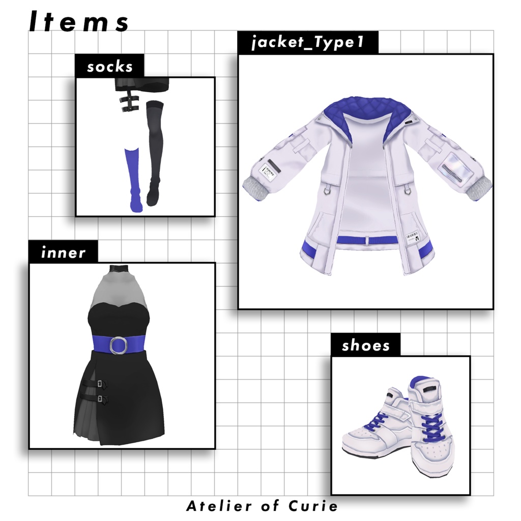 【正式版VRoid対応】タクティカルジャケットセット【テクスチャ】