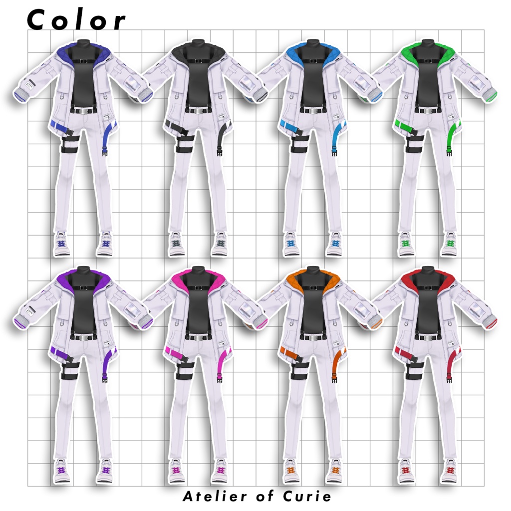 【正式版VRoid対応】タクティカルジャケットセット【テクスチャ】