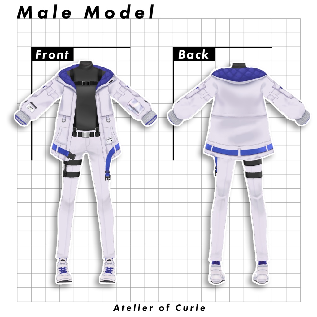 【正式版VRoid対応】タクティカルジャケットセット【テクスチャ】