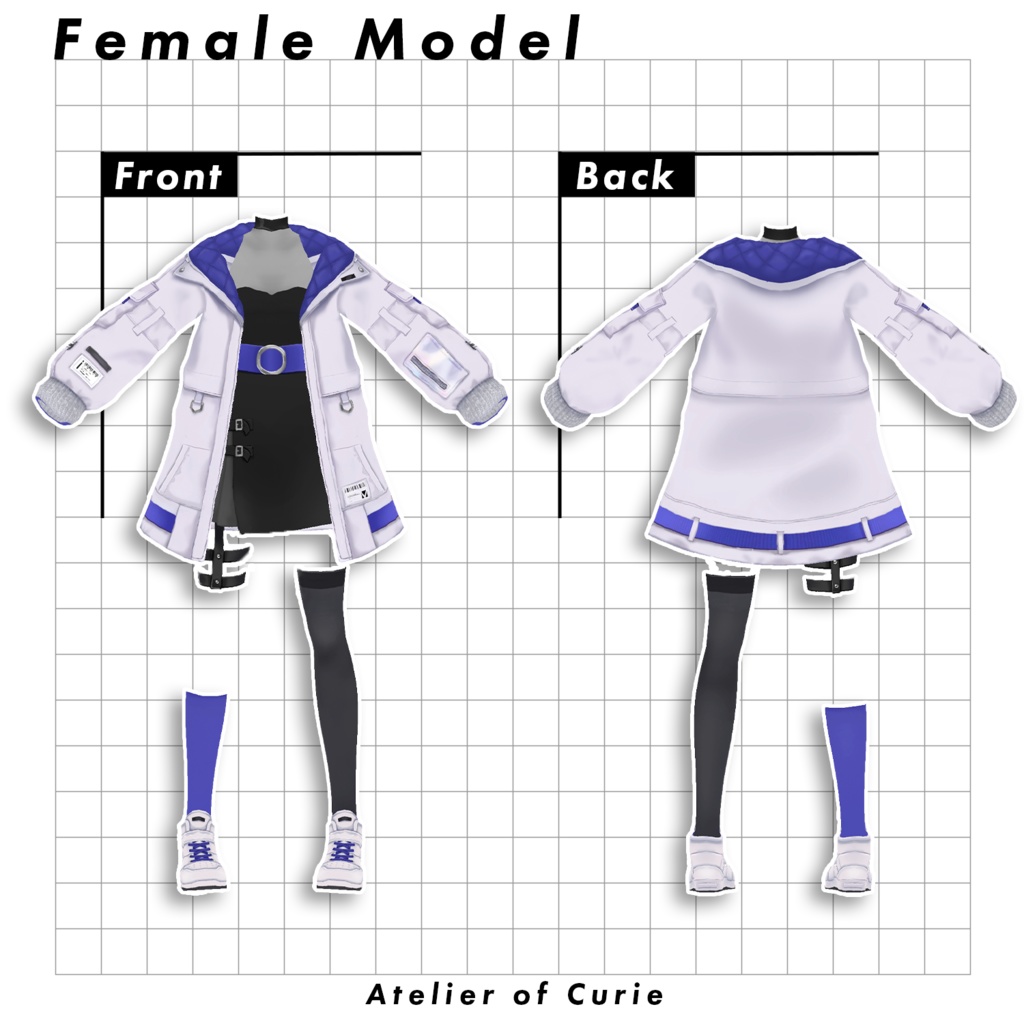 【正式版VRoid対応】タクティカルジャケットセット【テクスチャ】