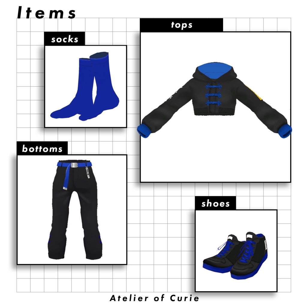 【VRoid用】タクティカルチャイナサイバー【テクスチャ】