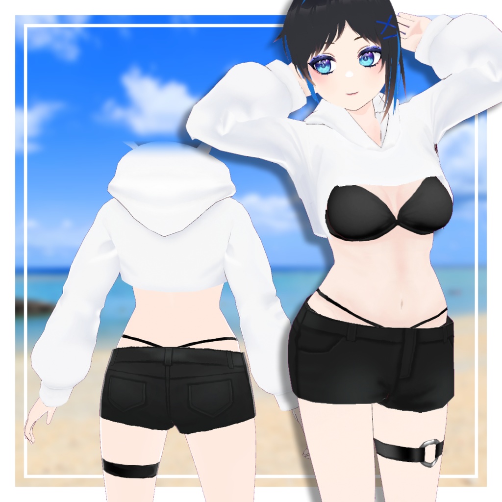 【正式版VRoid対応】ショートパーカービキニ【テクスチャ】