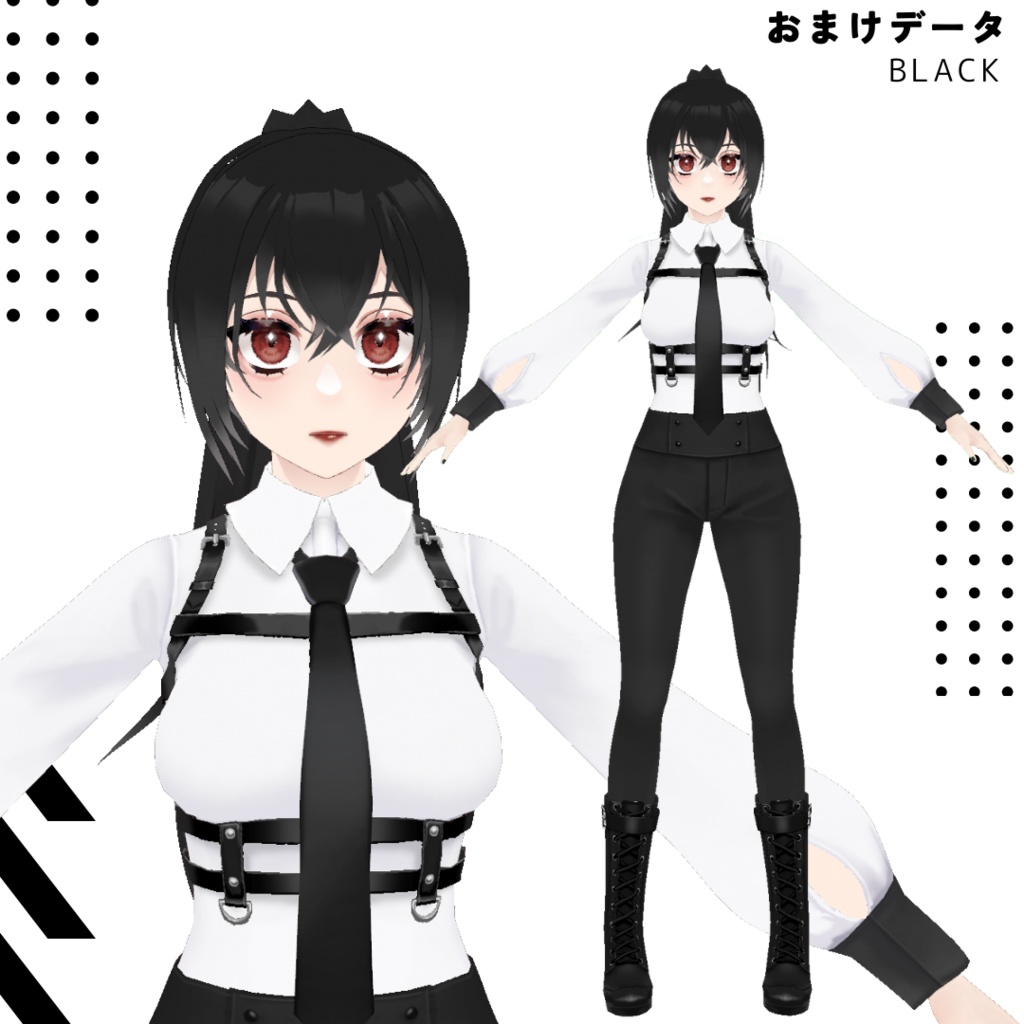 【VRoid製3Dモデル】クシィ【VRM、.vroidデータ付】