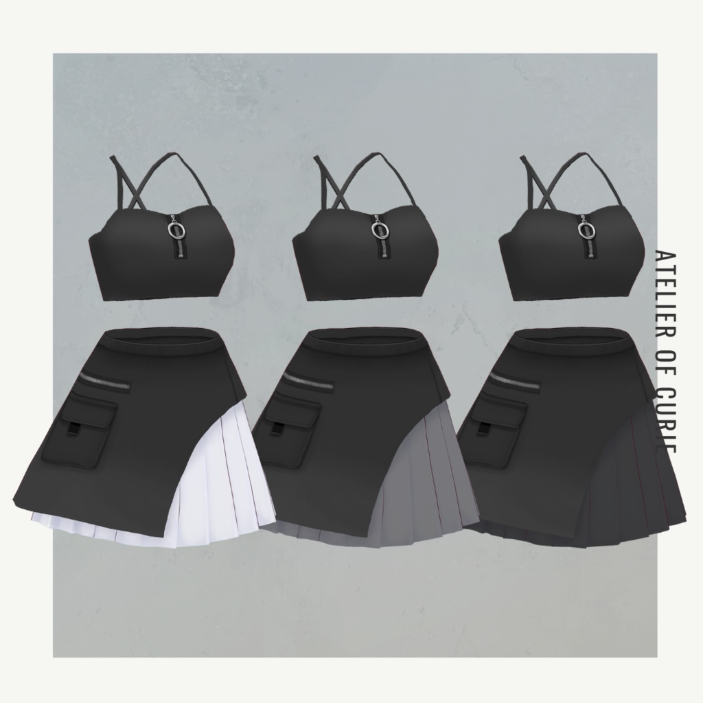 【VRoid】モノトーンテックウェア【テクスチャ】