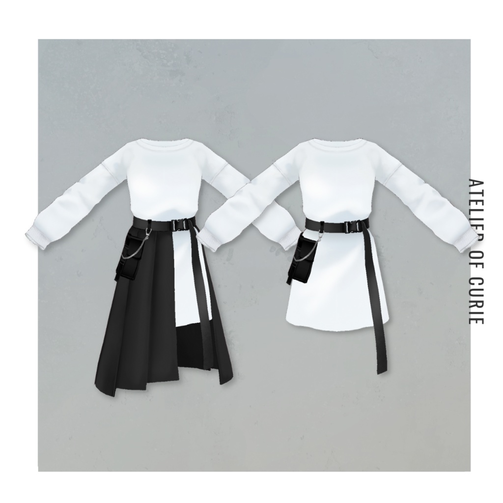 【VRoid】ロングスウェットテックウェア【テクスチャ】