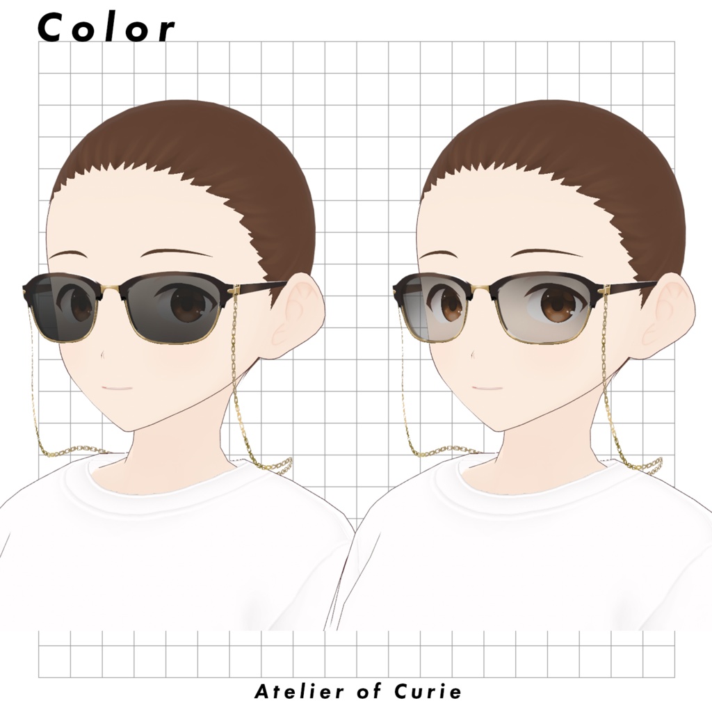 【VRoid】コンビフレーム 眼鏡【テクスチャ