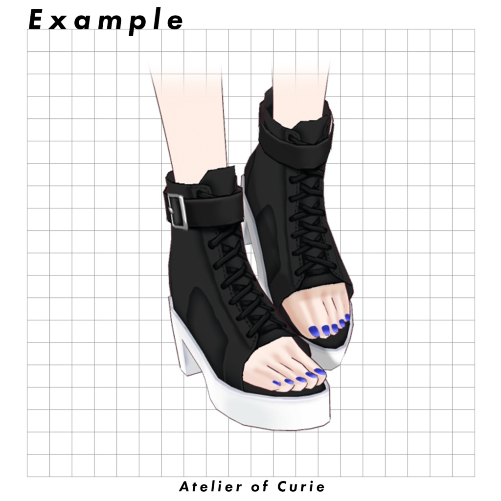 【無料配布】ハイカットスニーカーサンダル【VRoidテクスチャ】