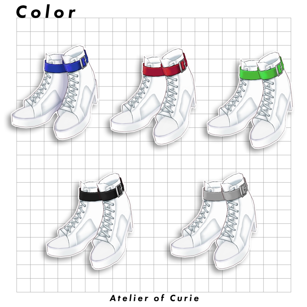 【無料配布】ハイカットスニーカーサンダル【VRoidテクスチャ】