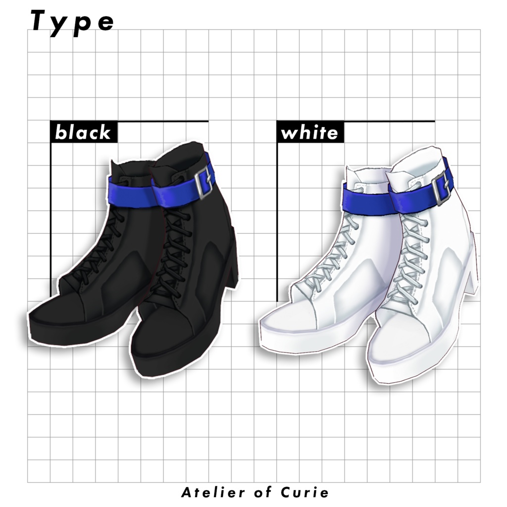 【無料配布】ハイカットスニーカーサンダル【VRoidテクスチャ】