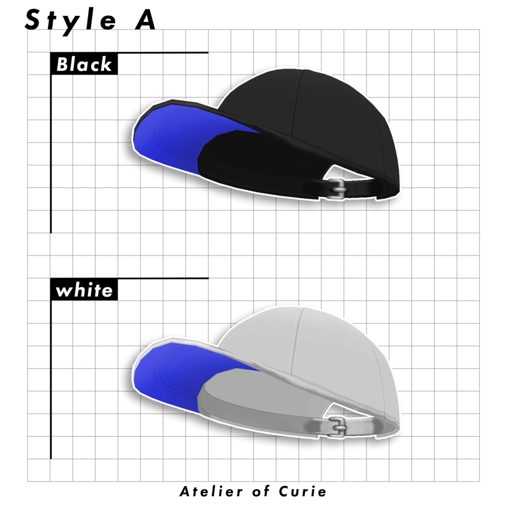 【無償版有り】ツートンストリートキャップ【VRoidテクスチャ】