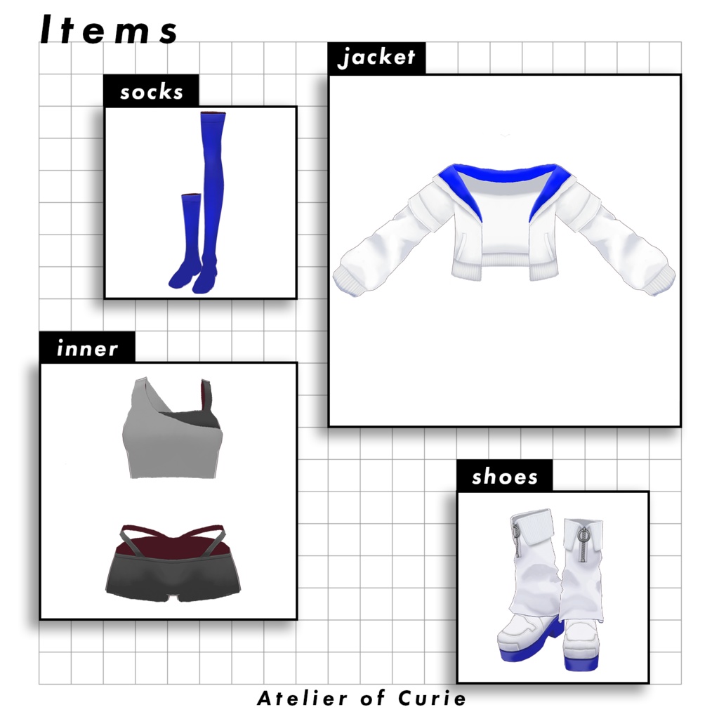 【VRoid】クロノストリートサイバーセット