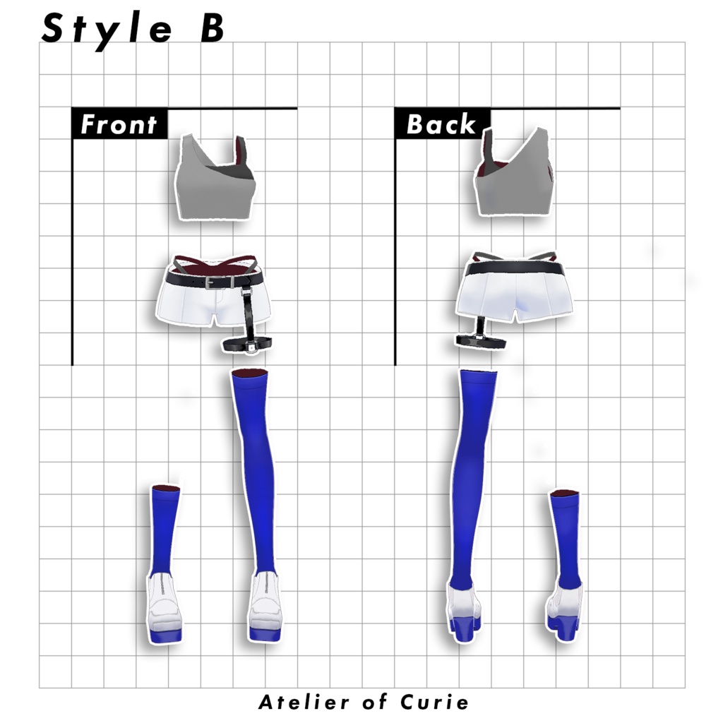 【VRoid】クロノストリートサイバーセット