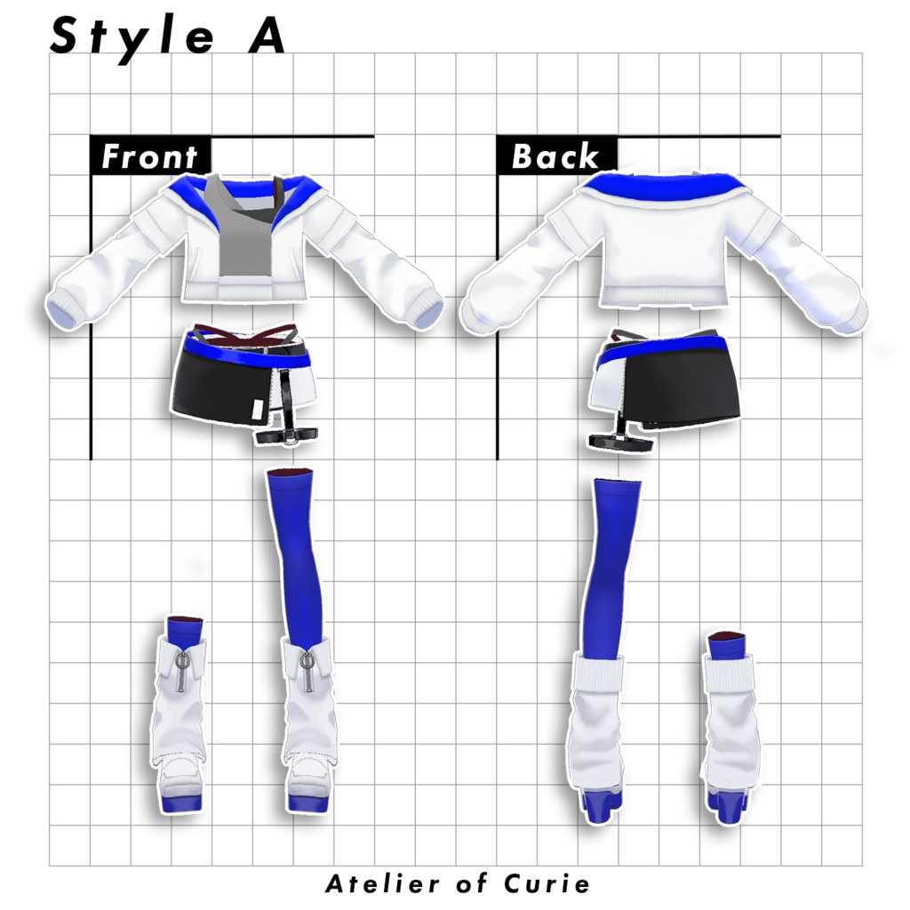 【VRoid】クロノストリートサイバーセット