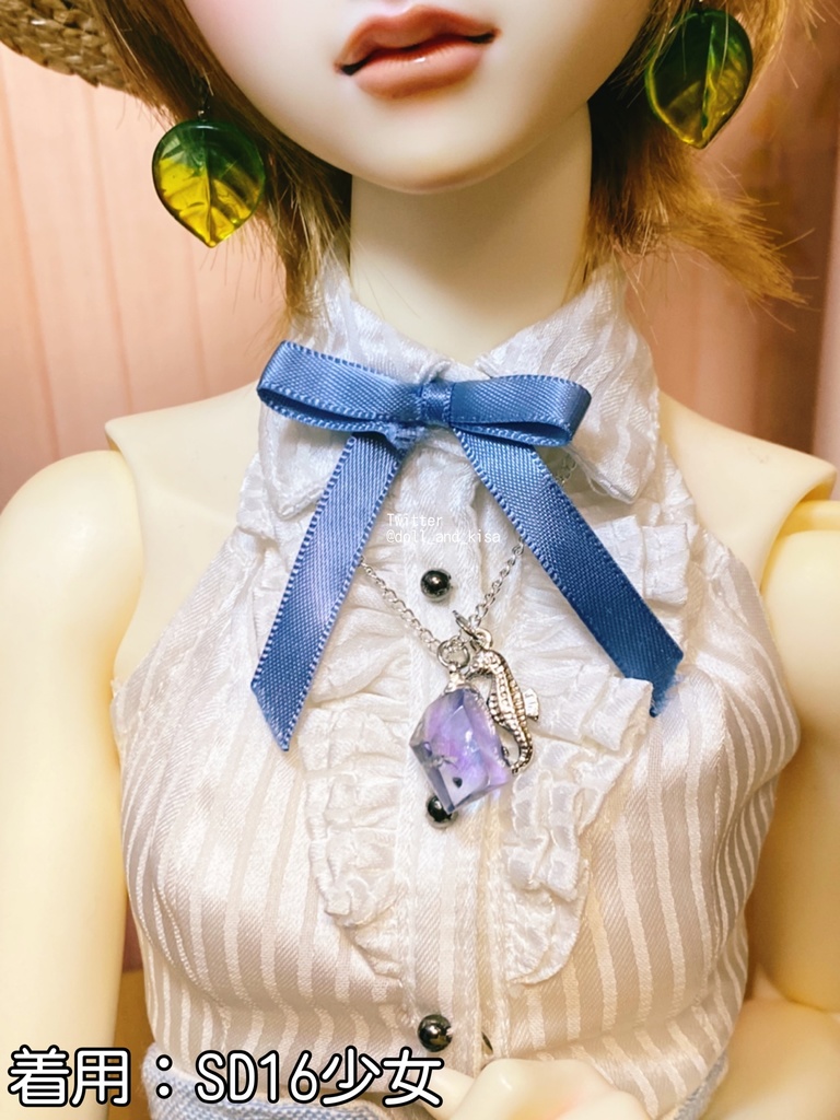 【sold out】蛍石ネックレス⑧*天然石*フローライト