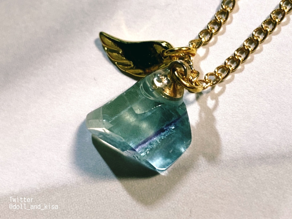 【sold out】蛍石ネックレス⑥*天然石*フローライト