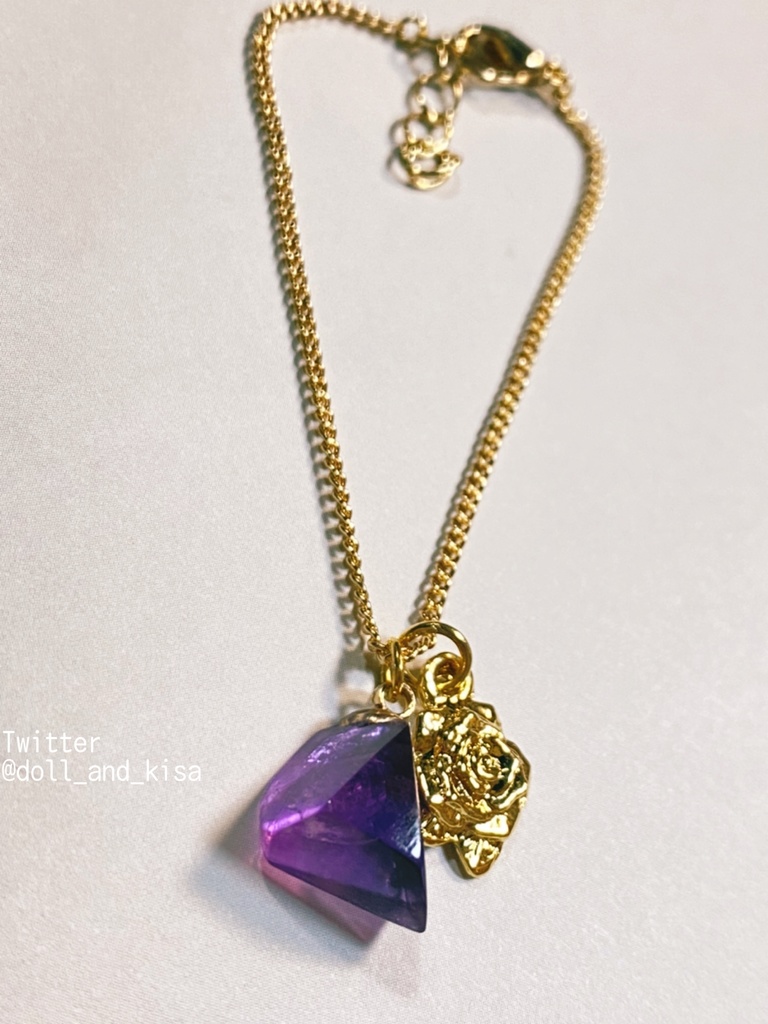 【sold out】蛍石ネックレス㉗*天然石*フローライト