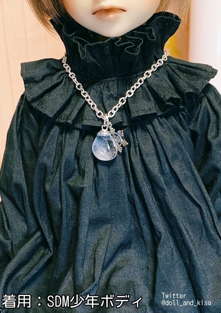 【sold out】空のかけらネックレス㉟*天然石*セレスタイト*天青石