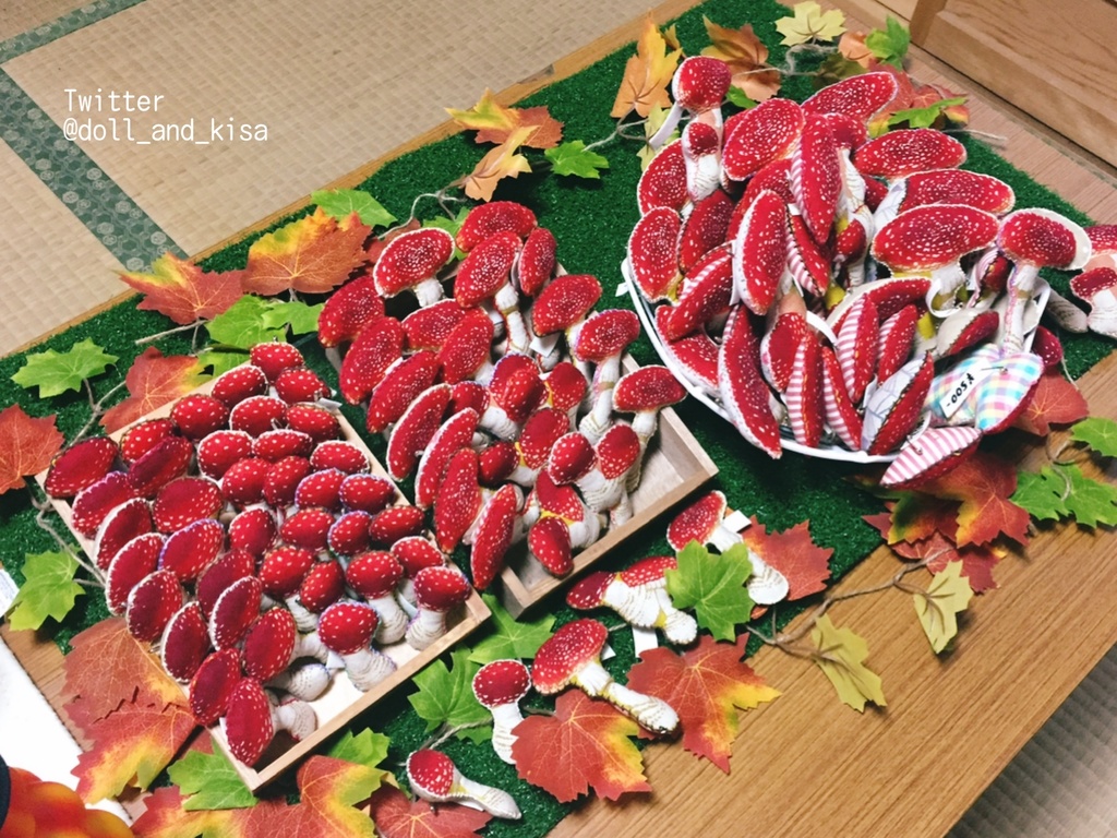 【sold out】ベニテングタケドールクッション(58)*お試しセット