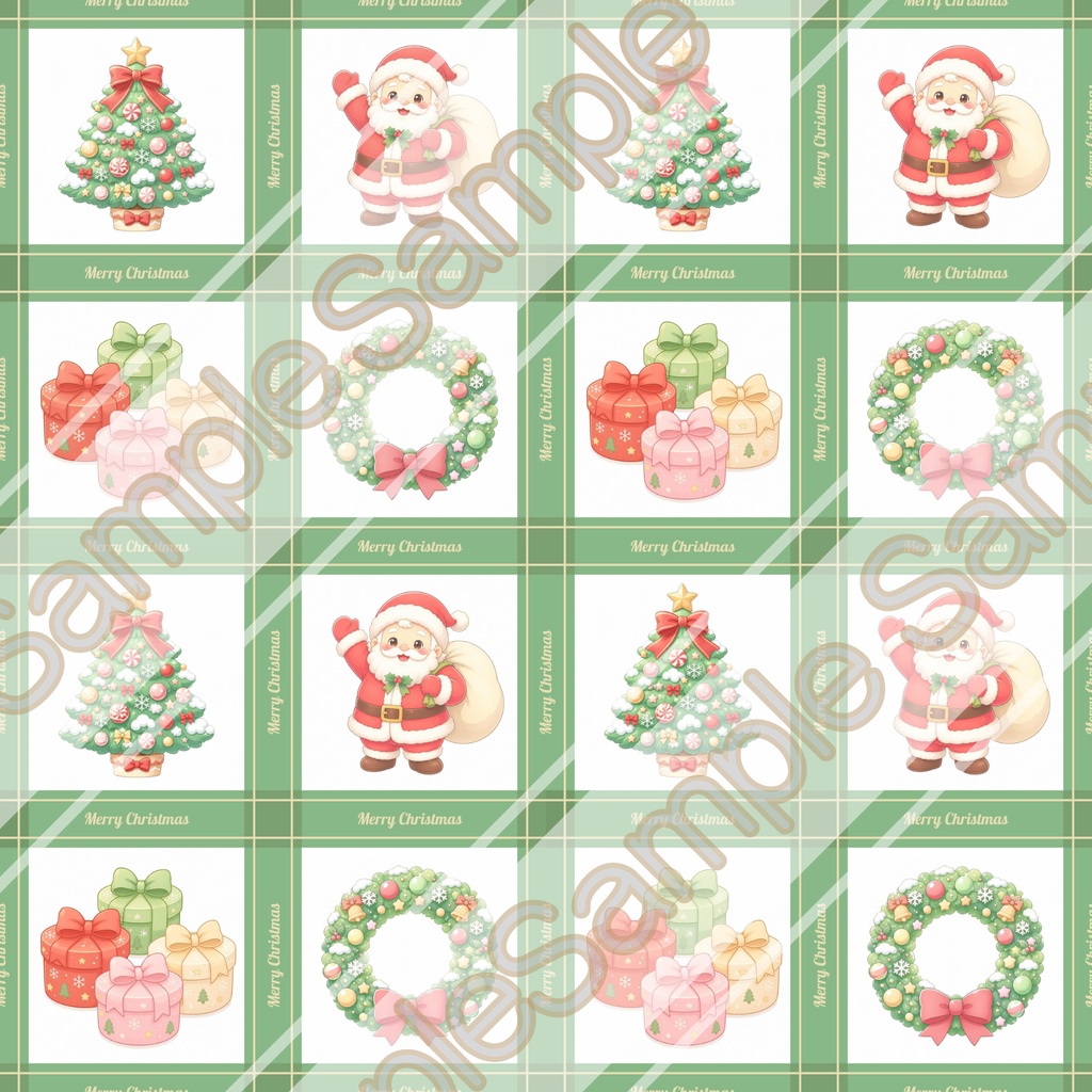 【商用利用OK】ほんわかあたたかいクリスマス柄|シームレスパターン・デジタルペーパー6点セット