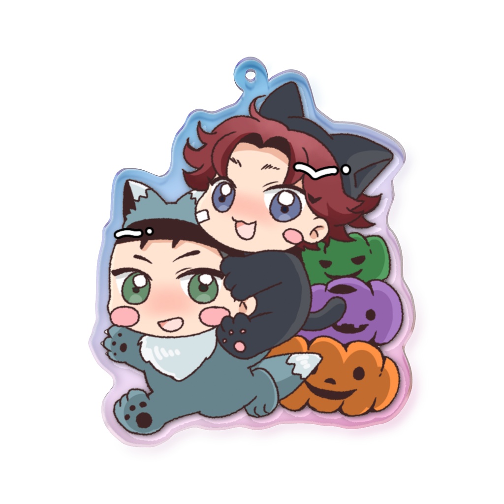 黄金ペアハロウィンアクキー