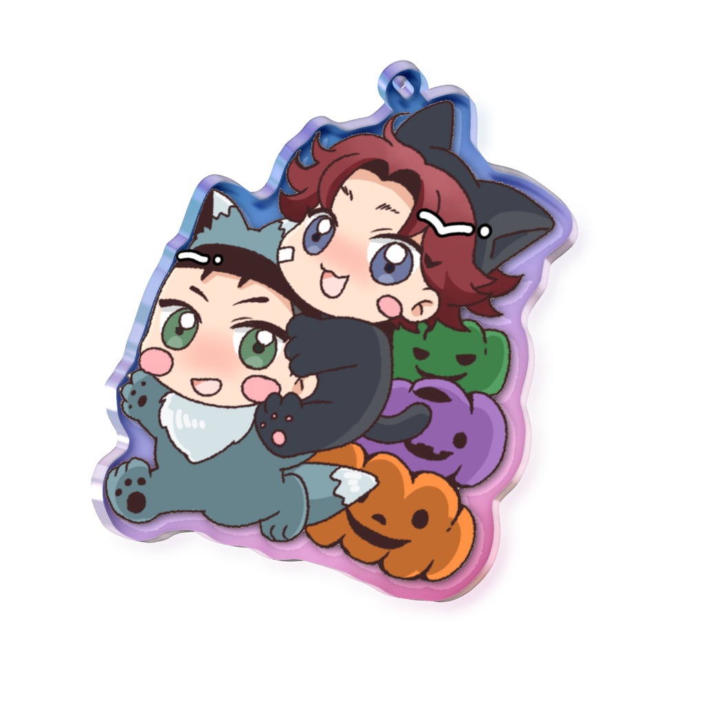 黄金ペアハロウィンアクキー