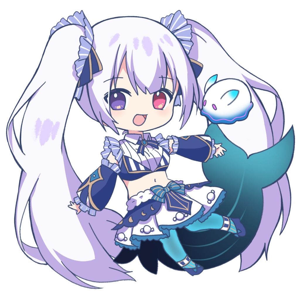 【月波ナト公式】ミニ月波ナト&ウミウシちゃん(仮)アクリルキーホルダー