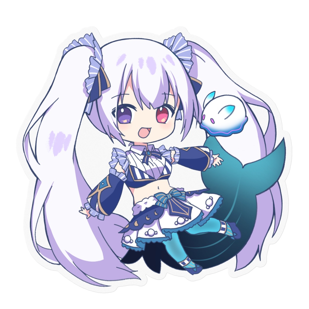 【月波ナト公式】月波ナト&ウミウシちゃん(仮)ステッカー