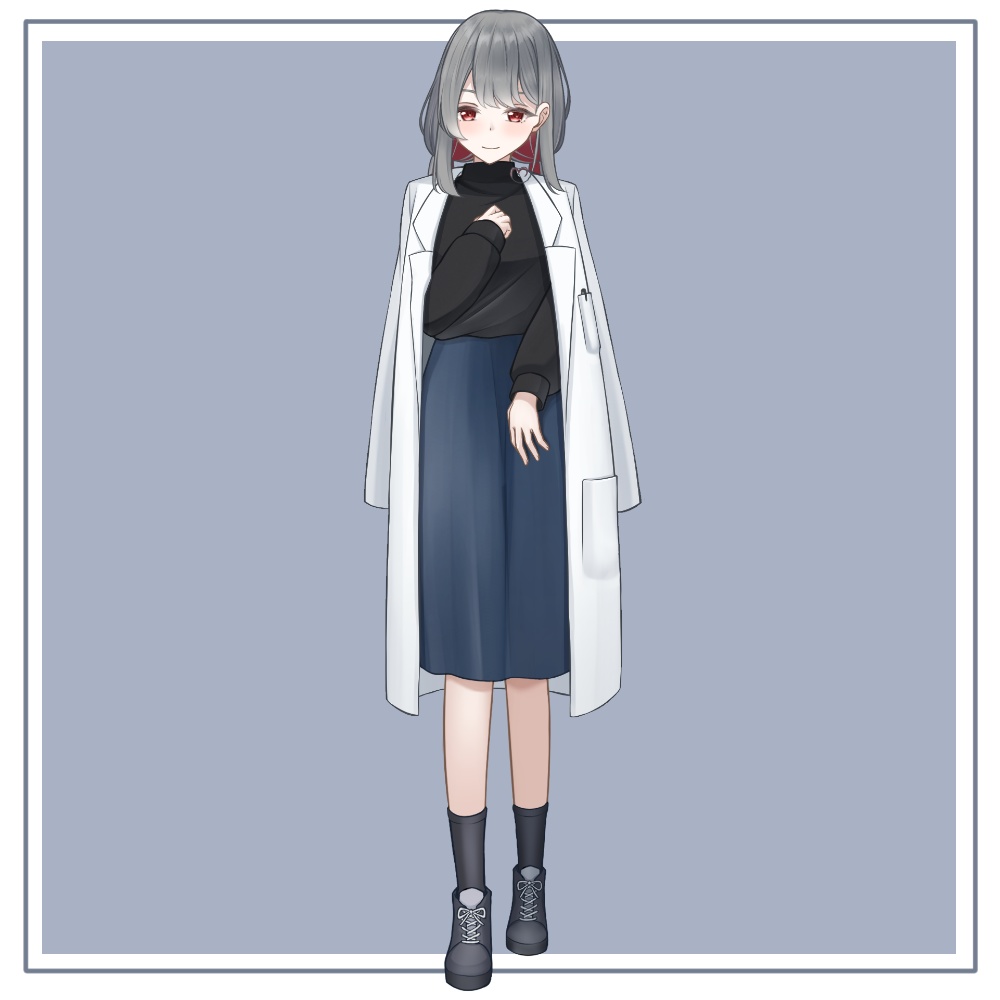 【無償版】女性研究員　PNG素材　