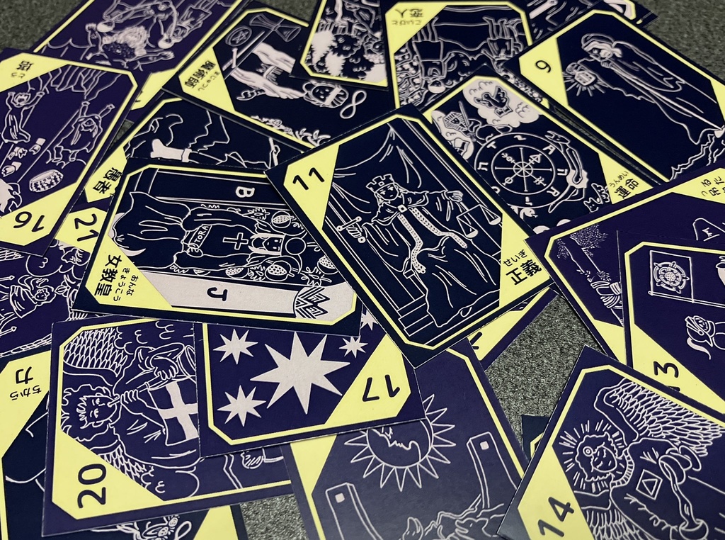 シンプルミニタロット ネイビー×イエロー【定形郵便での発送希望の方はこちら】