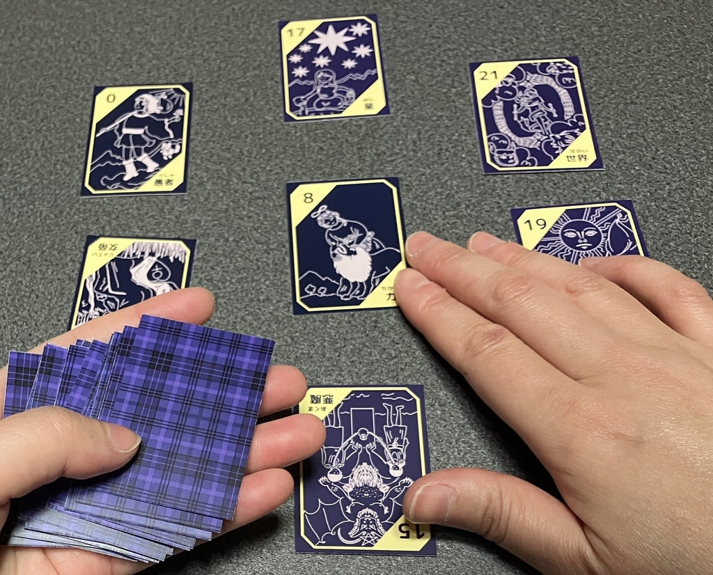 シンプルミニタロット ネイビー×イエロー【あんしんBOOTHパックでの発送希望の方はこちら】