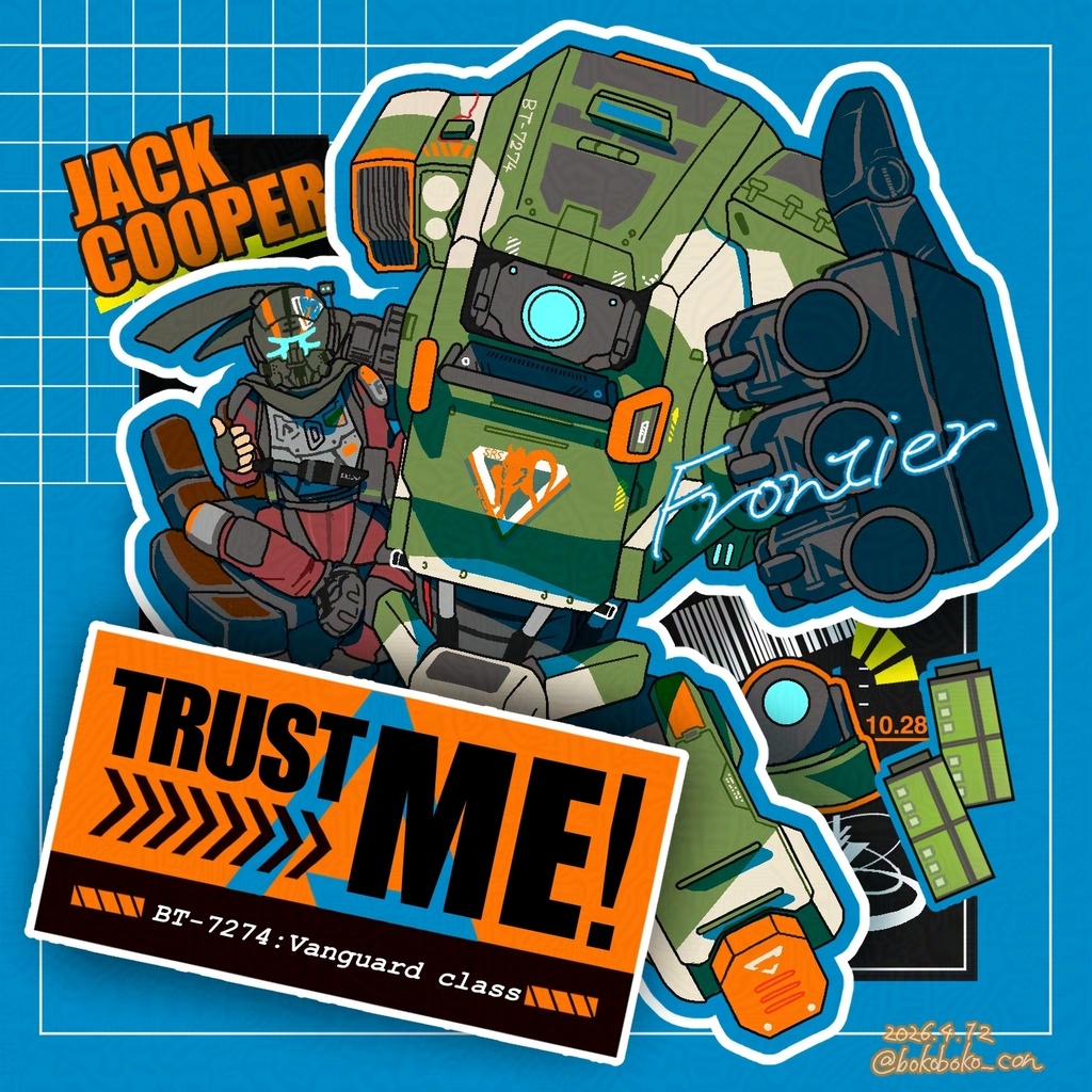Titanfall2アクリルキーホルダー BT&クーパー