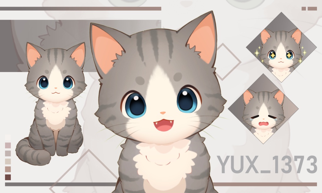 【Live2Dモデル】カスタムできる猫【VTS対応】