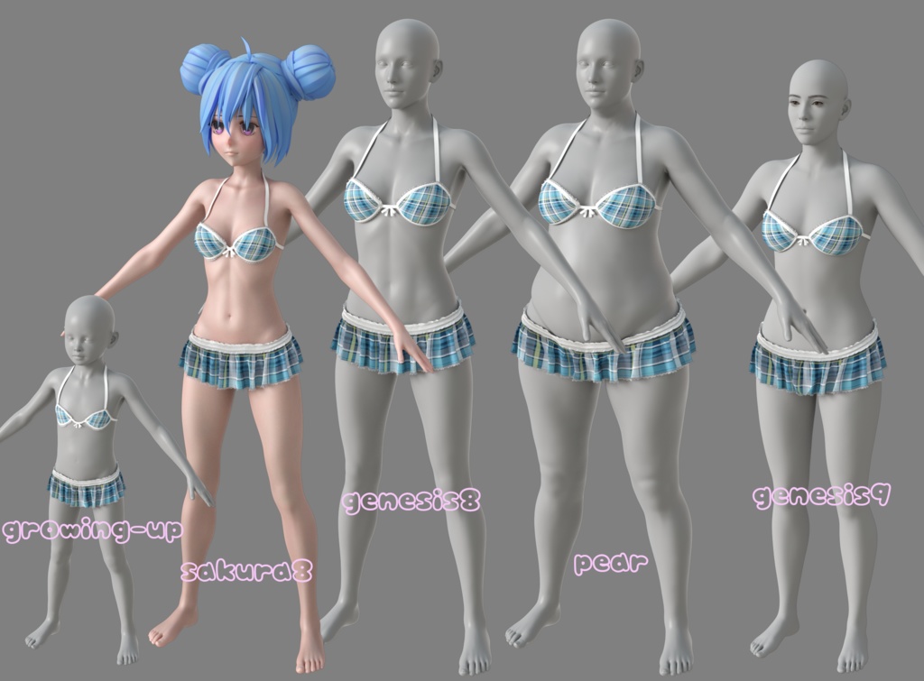 dForceビキニセット02 for G8Fあたり