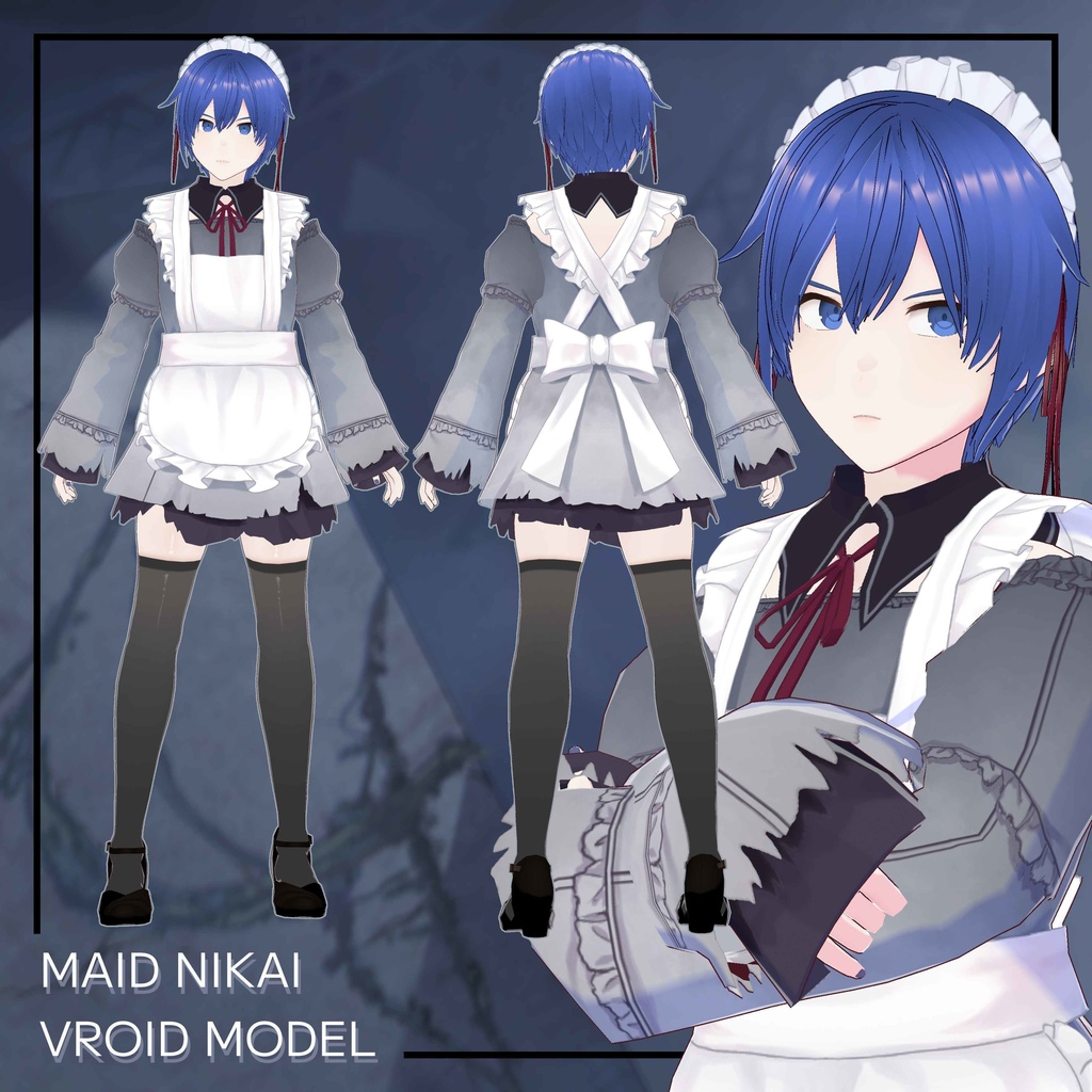 【VRoid】 Nightcord KAITO Maid Version