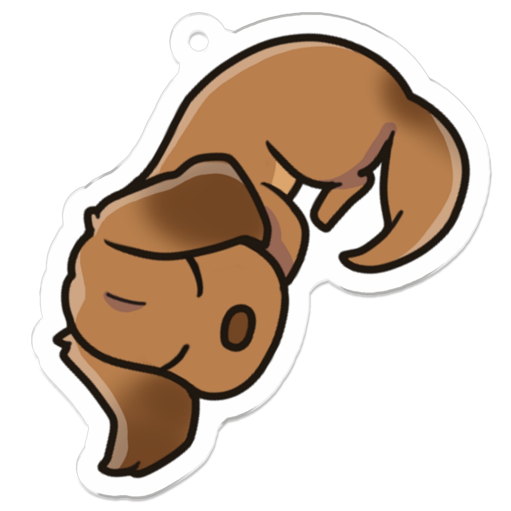 ダックス大好き!アクリルキーホルダー◆レッド◆08